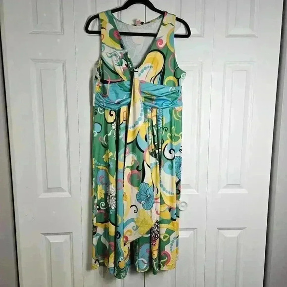 Isle West Coast Pop Art Experimental Women's Large Dress - Picture 1 of 9